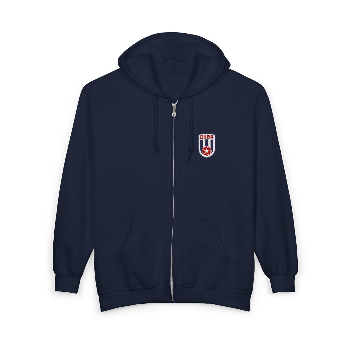Hoodie con Cierre y Escudo de Cuba