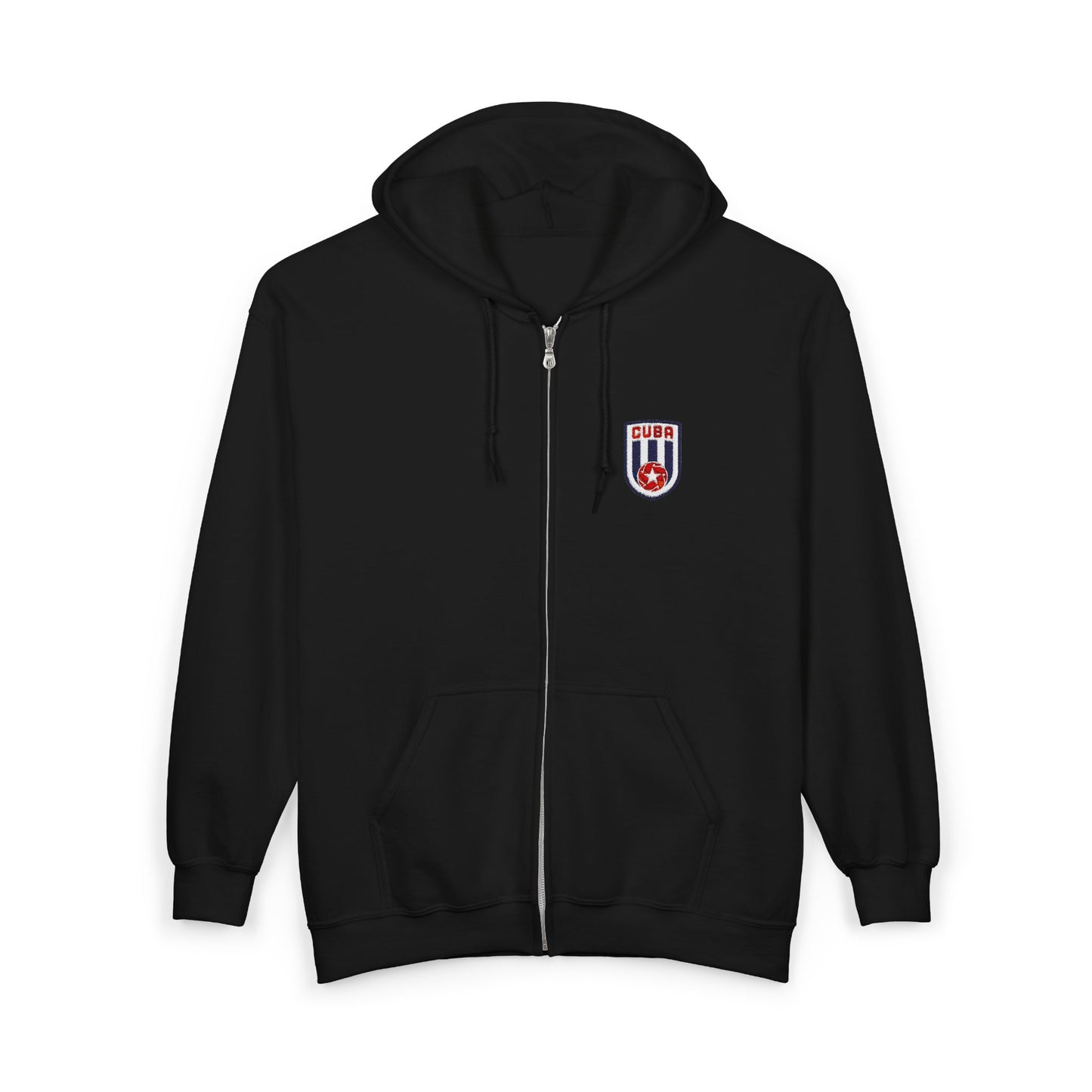 Hoodie con Cierre y Escudo de Cuba