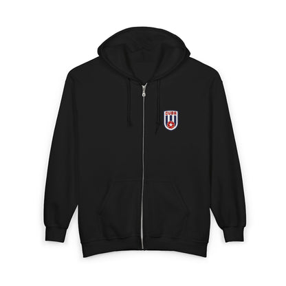 Hoodie con Cierre y Escudo de Cuba