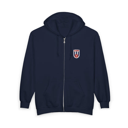 Hoodie con Cierre y Escudo de Cuba